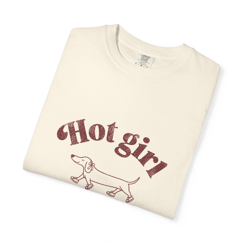 Hot Girl Walk Dachshund Tee
