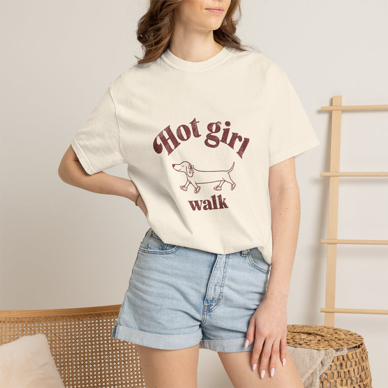 Hot Girl Walk Dachshund Tee
