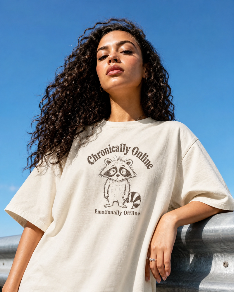 The Chronically Online Raccoon Tee