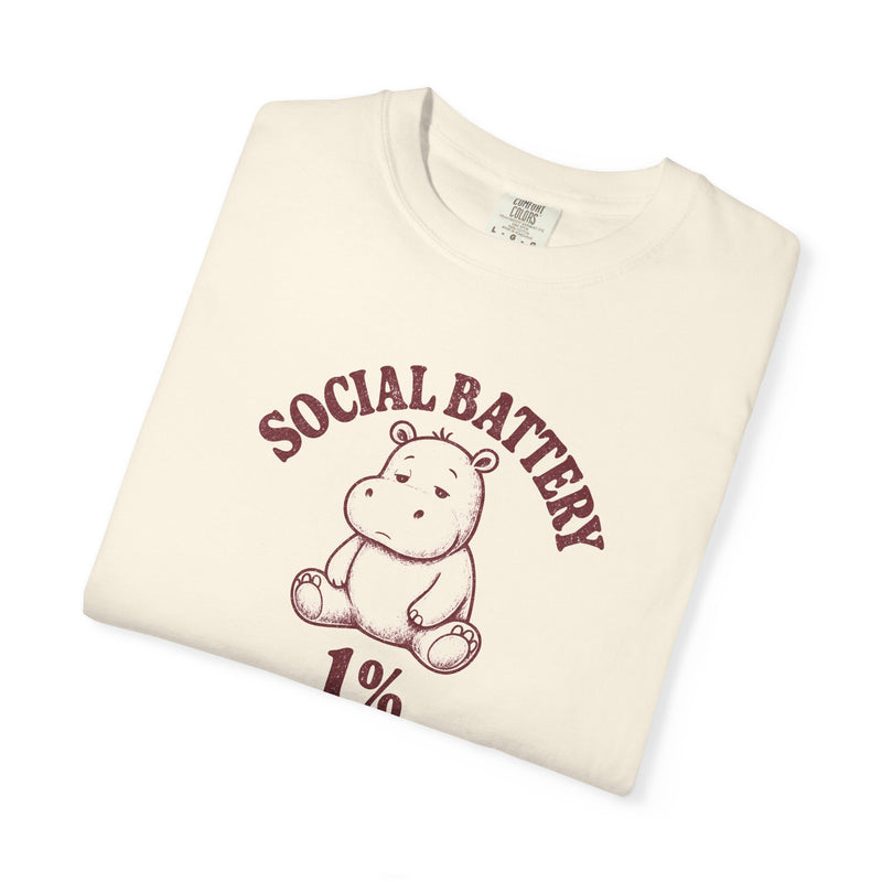 Social Battery Hippo Tee