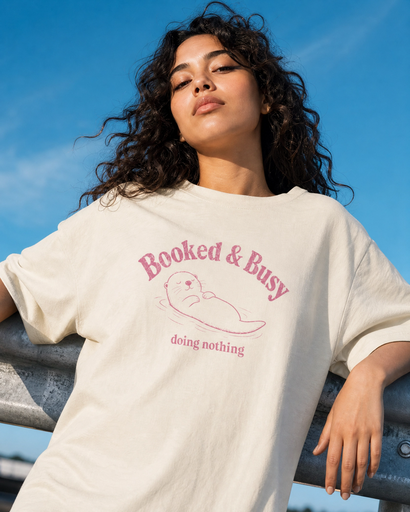 Booked & Busy Otter Tee