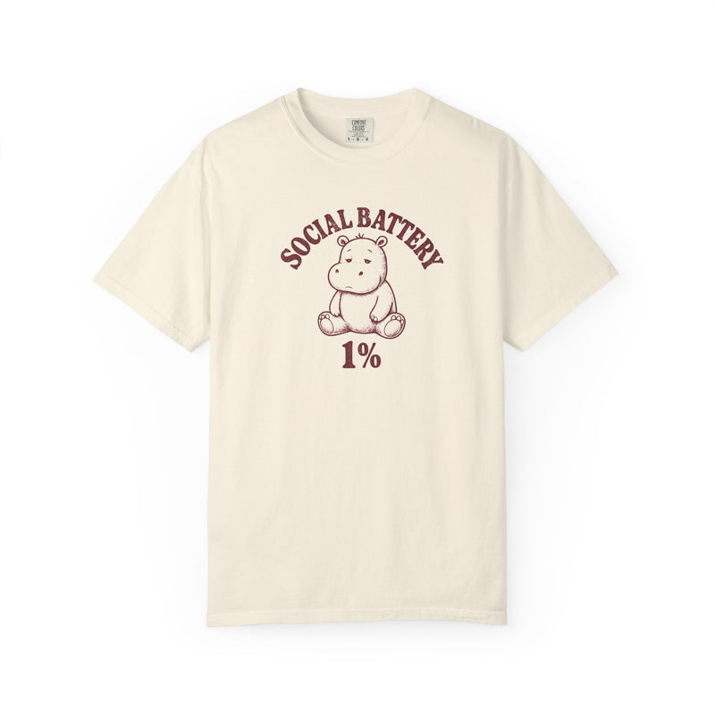 Social Battery Hippo Tee